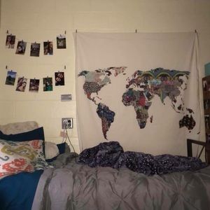 World Map Tapestry